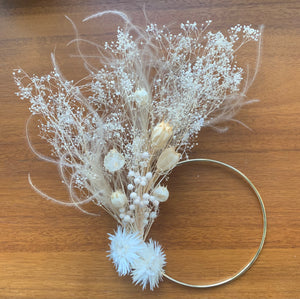 Cream/White - Mini Gold Wreath