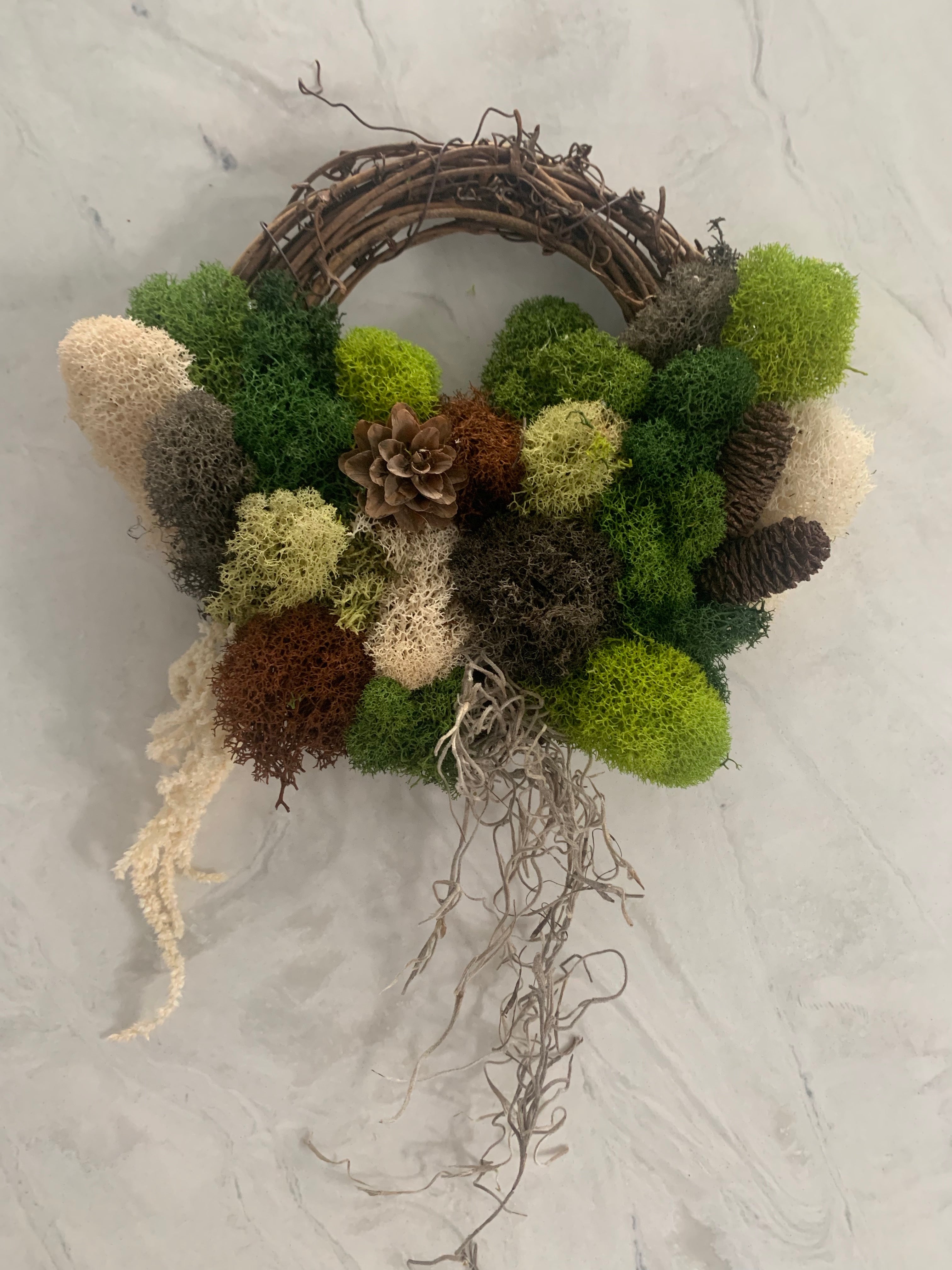 Moss Wreath - Grapevine (mini)